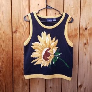 Vintage Tops - Vintage sunflower sweater vest! Vintage Tops - Vintage sunflower sweater vest!